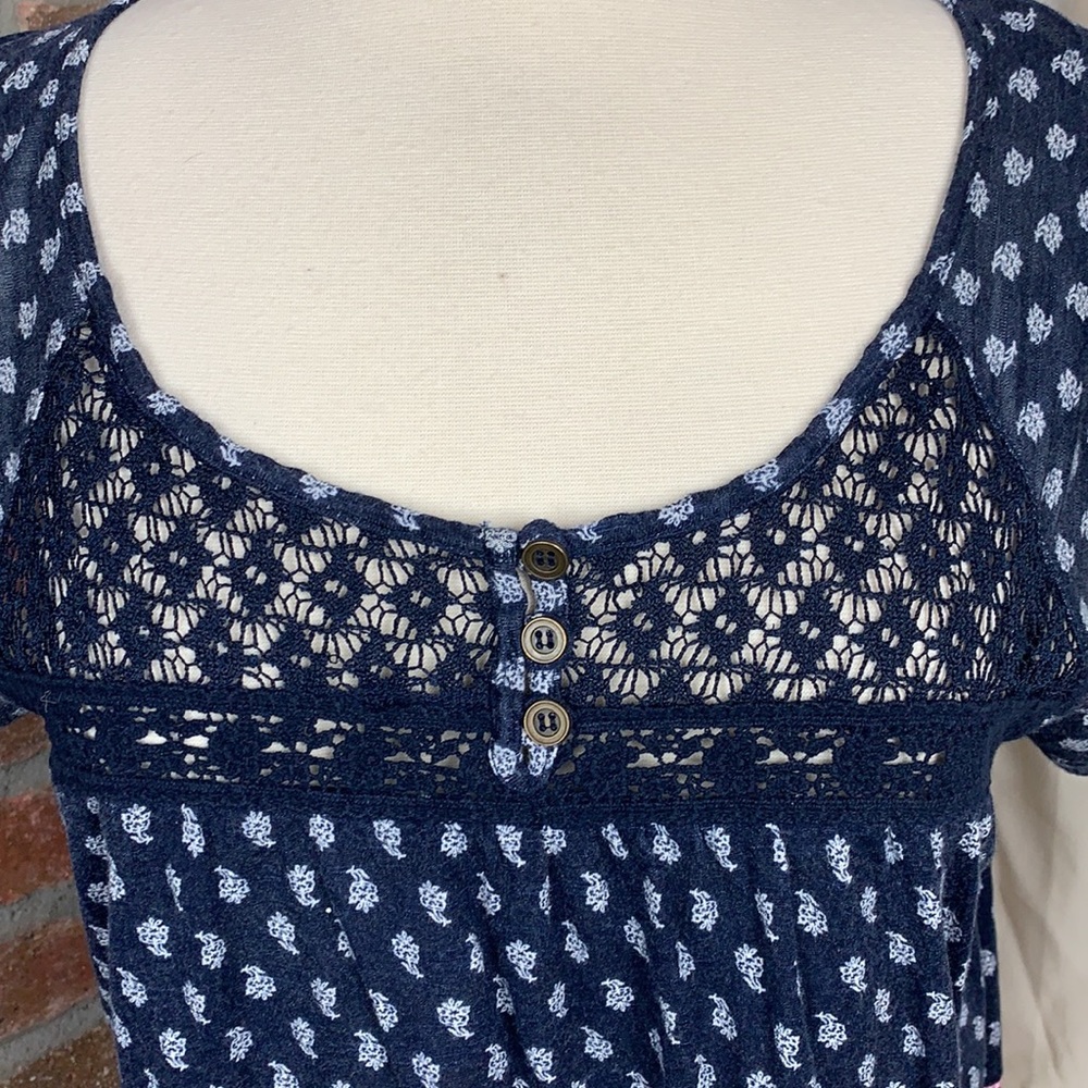 Forever 21 Floral Crochet Crop Top, S - Picture 2 of 9